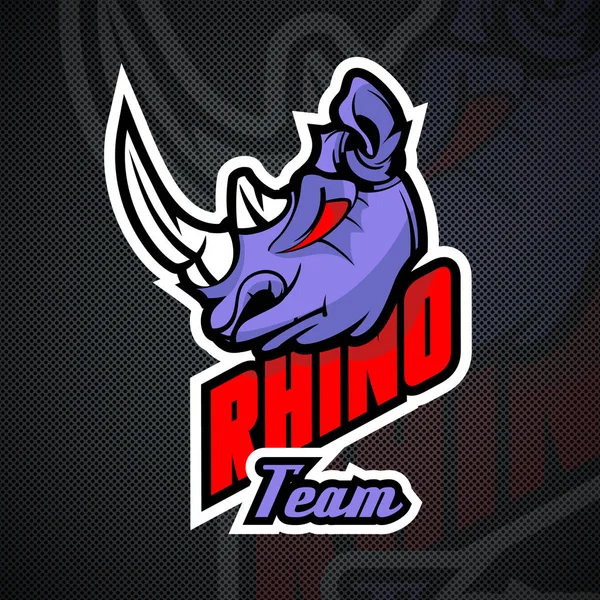 Modelo Logotipo Rhino Imagem Vetorial Alta Resolução — Vetor de Stock