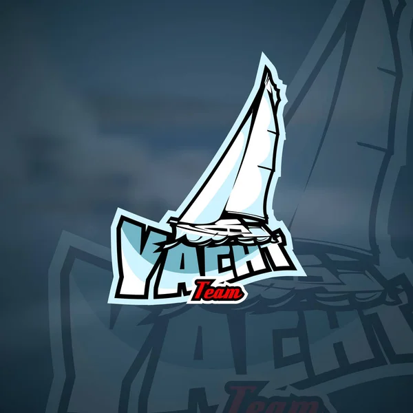 Yacht Csapat Logó Sablon — Stock Vector