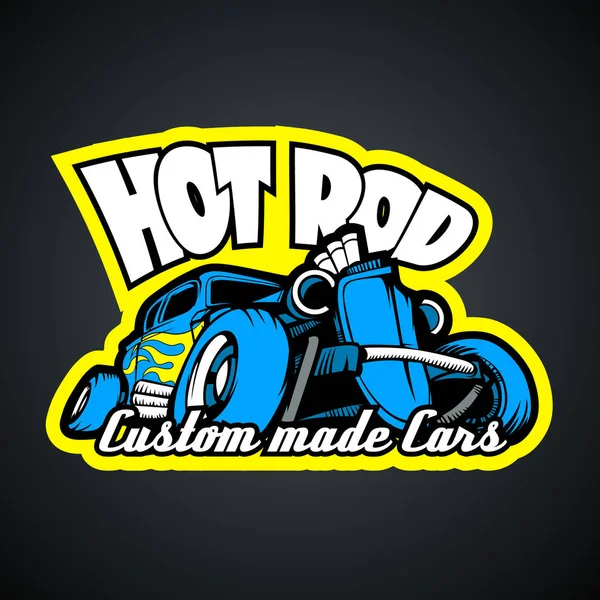 Hot Rod Carros Feitos Sob Encomenda Shirt Modelo Impressão —  Vetores de Stock