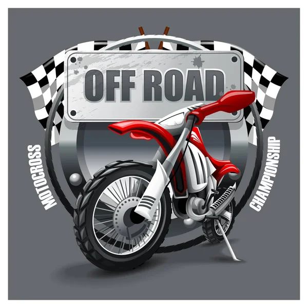 Extreme Rode Road Motor Shirt Logo Sjabloon Vectorillustratie — Stockvector