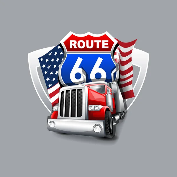 Vintage Route 66 logosu.