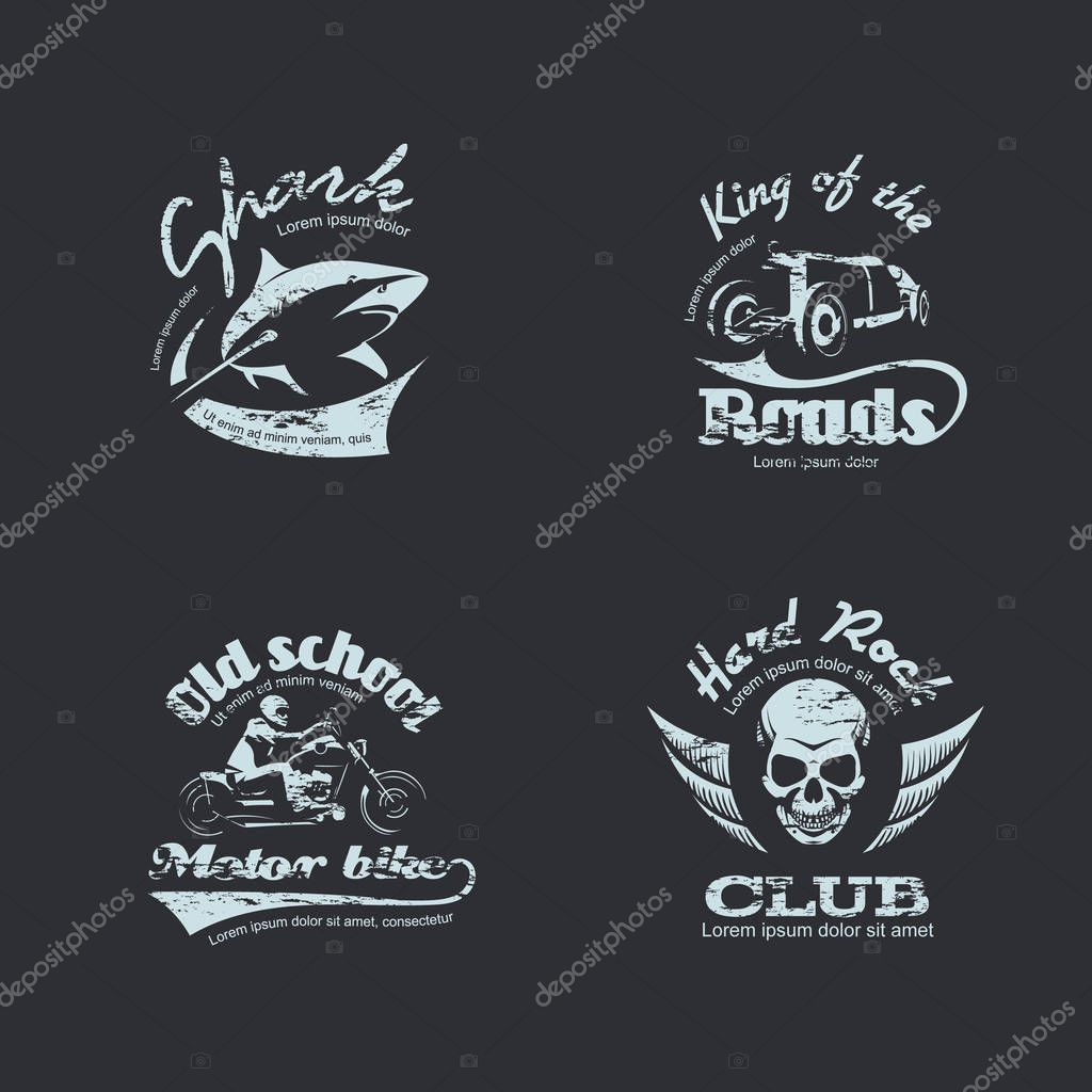 Set of retro vintage logotypes