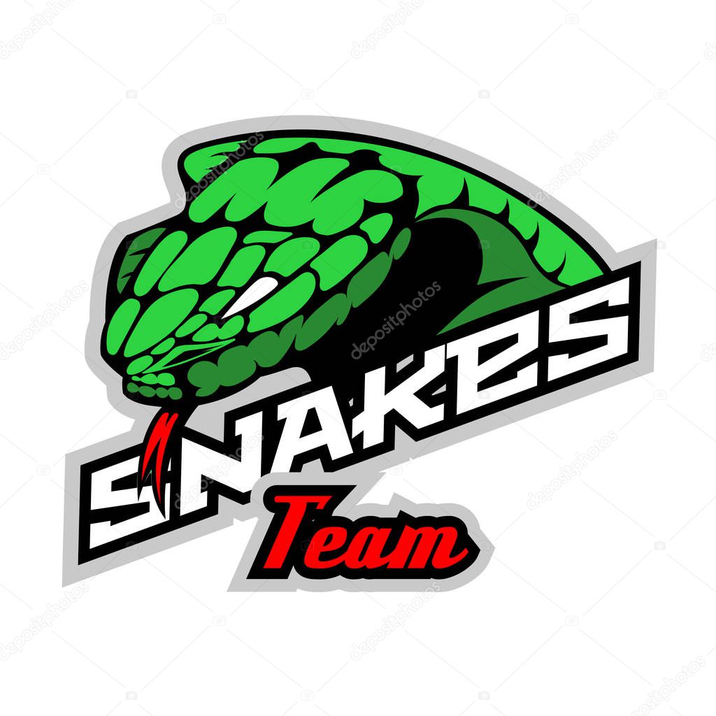 Snake logo template. For team sport theme.