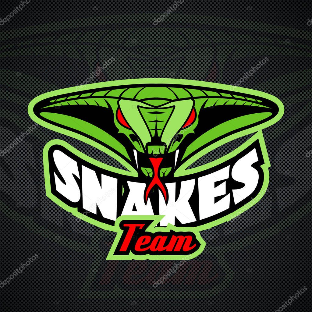 Logo template with Snake head.