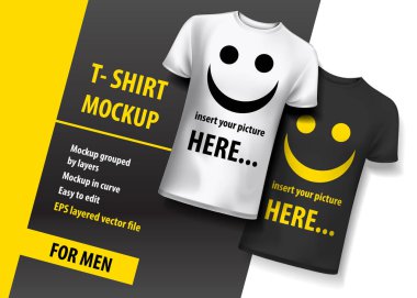 T-Shirt alay. Erkekler için. Katmanlı ve kullanıma hazır.