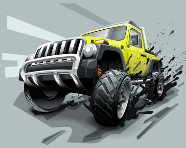Aşırı Off Road araç Suv, kir ve kötü hava