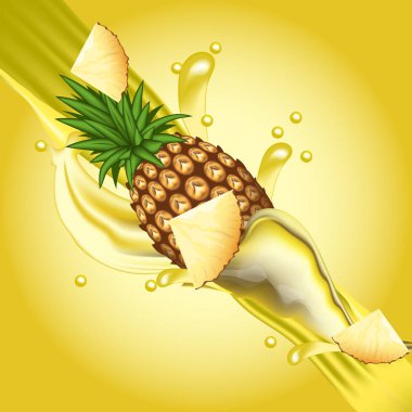 Ananas suyu hareket sıçrama