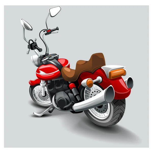 Vintage Black Classic Motorcycle Cartoon Motorbike Image — Stock Vector