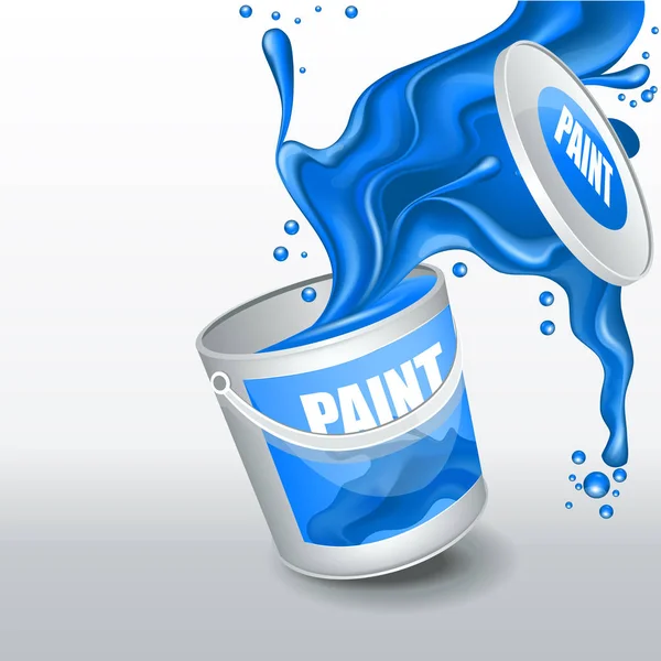 Pintura Splash Navy Imagen Realista — Vector de stock