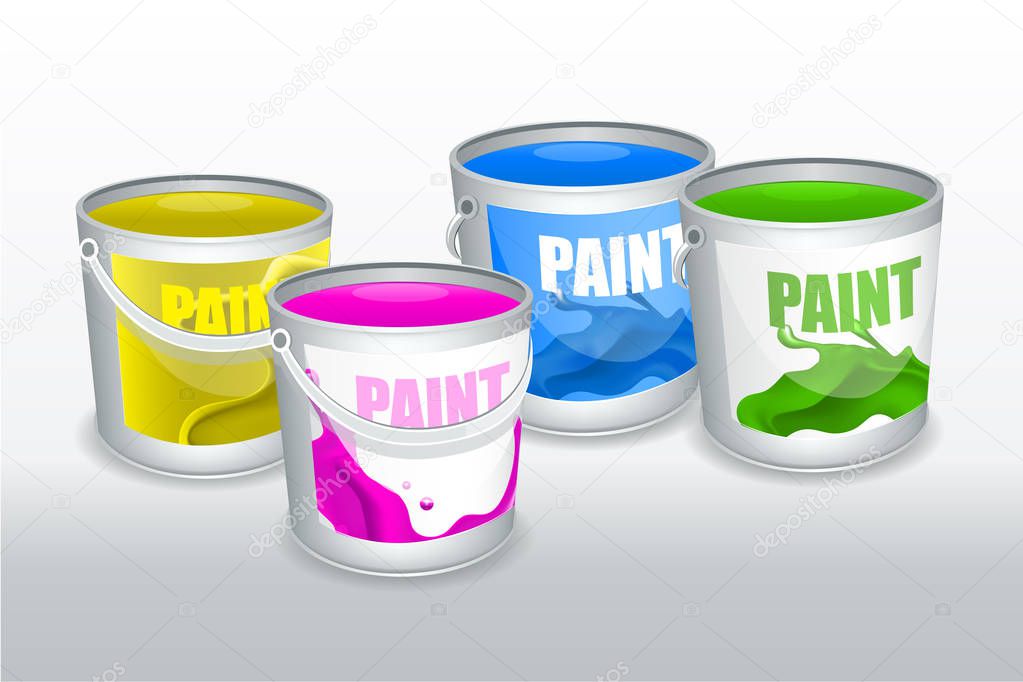 Four cans of paint