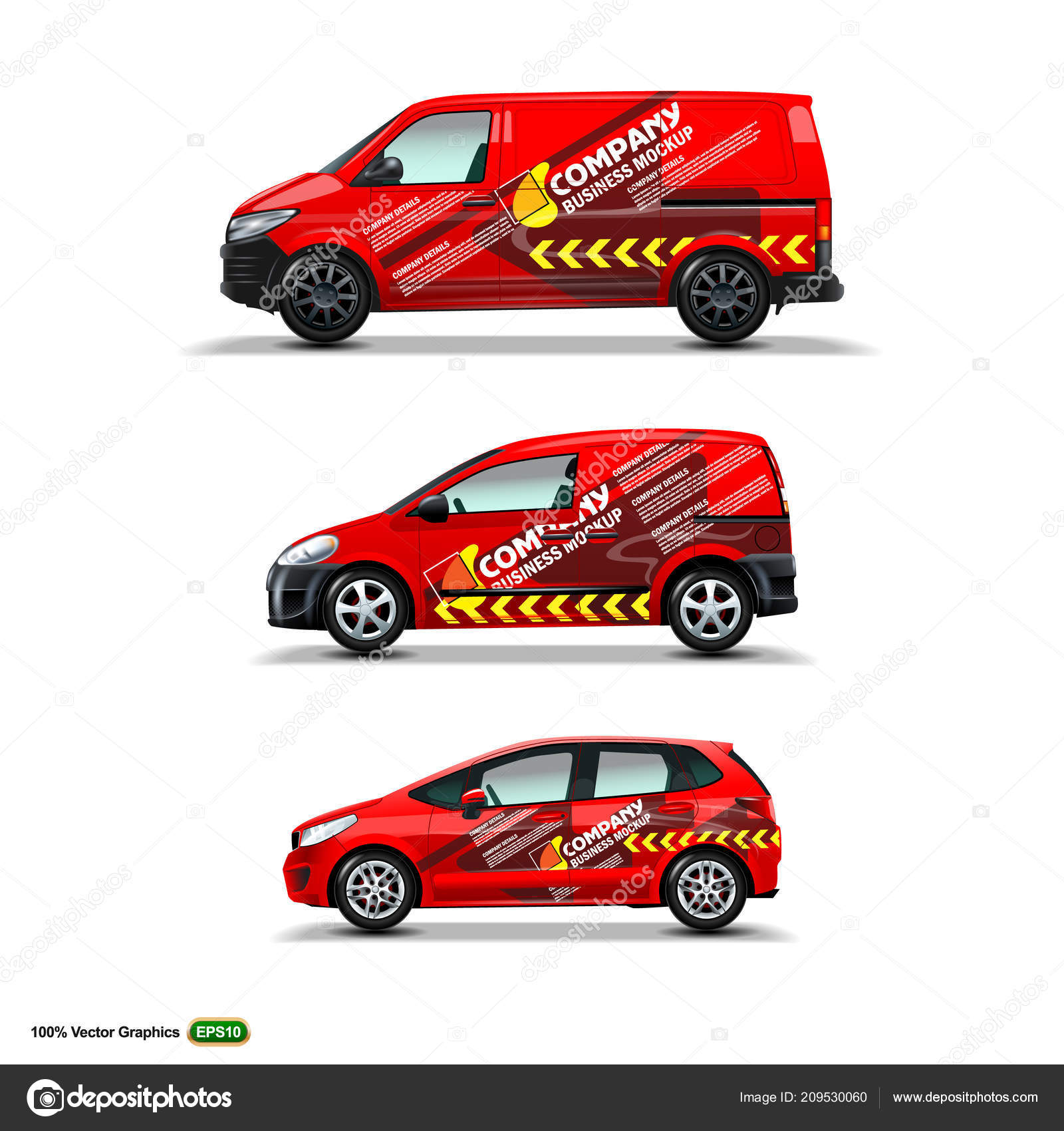red cargo van
