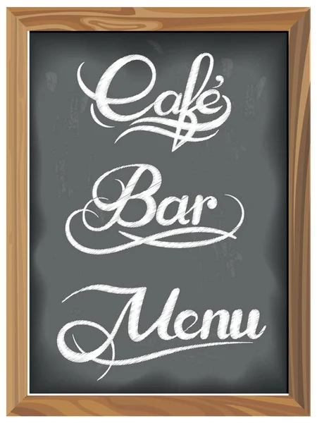Vintage Chalkboard with Coffee, Bar, Menu. EPS 10 Vector graphics. Layered and editable