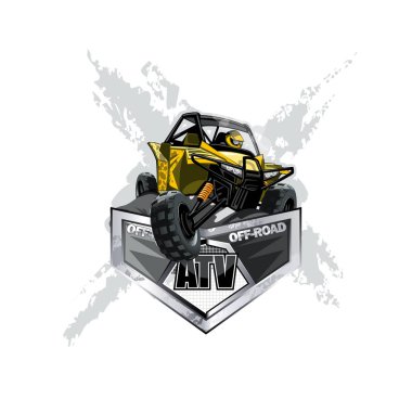 Off-Road ATV Buggy Logo, Extreme. clipart