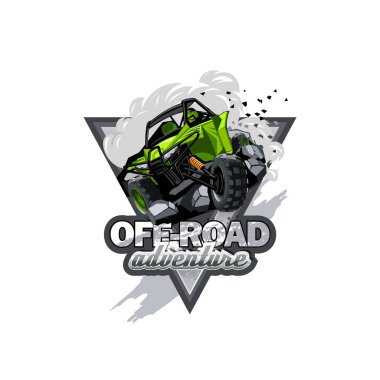 Off-Road ATV Buggy Logo, Extreme adventure. clipart