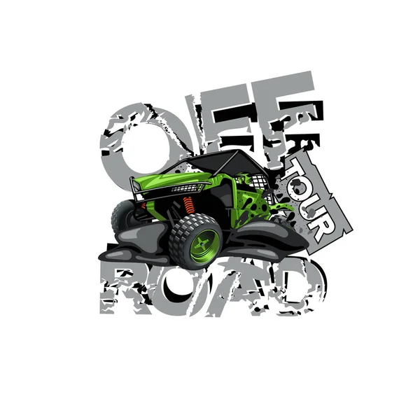 Geländewagen Logo Offroad Tour — Stockvektor