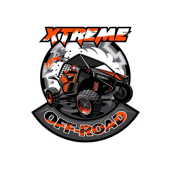 Off-Road Atv arabası Logo, aşırı macera.