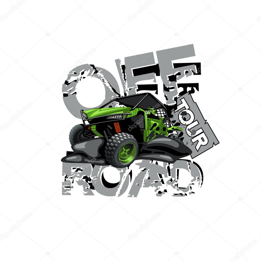 Off-Road ATV Buggy Logo, Off Road Tour.