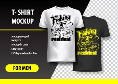 Balıkçılık Reel T-Shirt şablon, tamamen düzenlenebilir oluyor,.