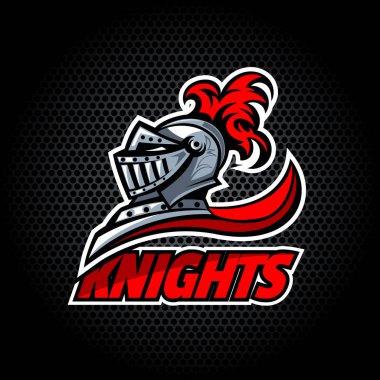 Knights logosu sunuyoruz. EPS 10 vektör grafikleri. Ve düzenlenebilir katmanlı.