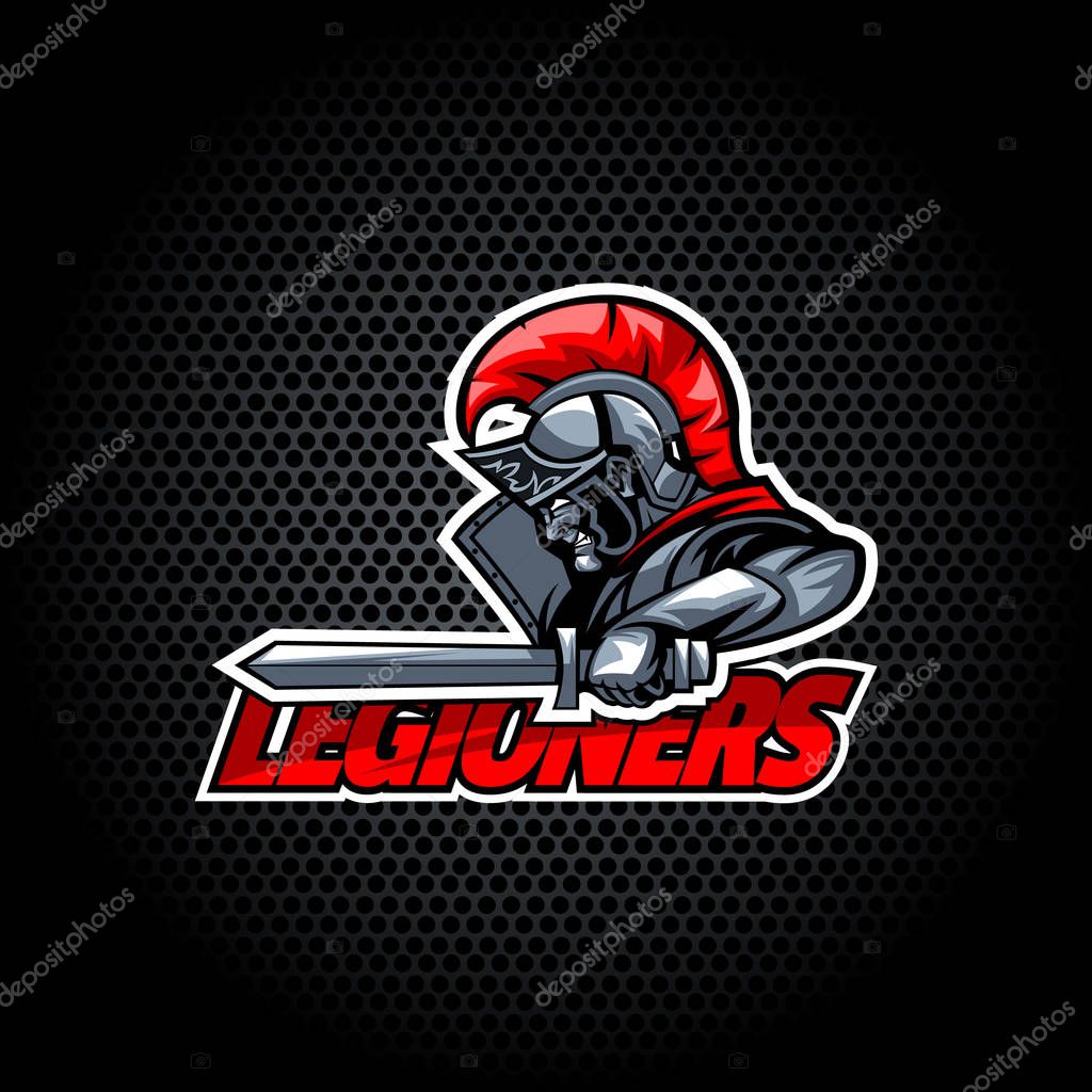 Attacking Legionnaire. EPS 10 Vector graphics. Layered and editable.