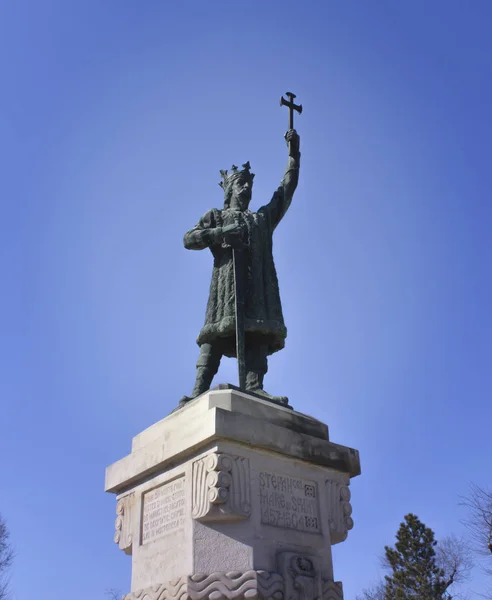 Monument voor Stephen de grote in Chisinau — Stockfoto