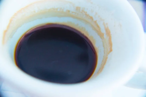 Tasse Kaffee in Nahaufnahme Makroaufnahme. — Stockfoto