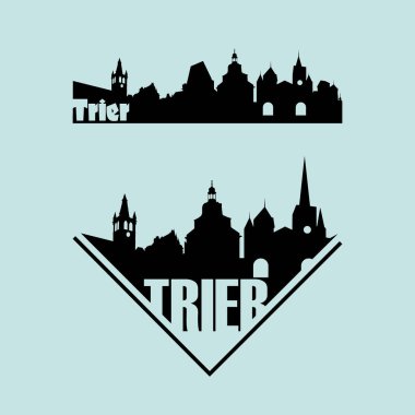 Almanya 'nın Trier kentinin Skylines' ı.