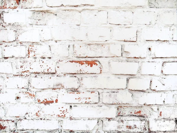 Loft beyaz boyalı eski tuğla duvar tarz 