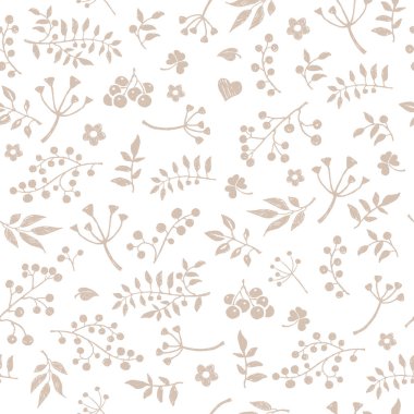 Nazik vintage sorunsuz handdrawn çiçek arka plan