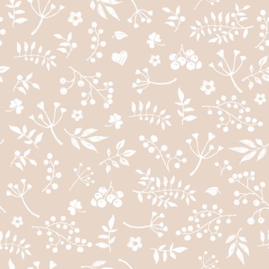 Nazik vintage sorunsuz handdrawn çiçek arka plan