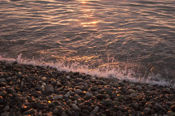 Beautiful sea sunset, gentle evening seascape