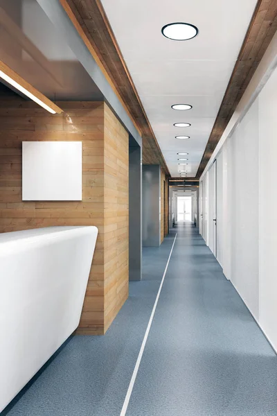Koridor Modern Gedung Kantor Visualisasi — Stok Foto