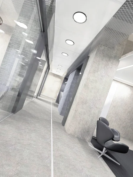 Koridor Moderní Kancelářské Budovy Vizualizace Stock Snímky