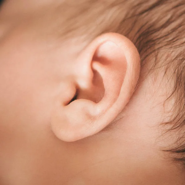 Ear Newborn Baby Close — Stock Photo, Image