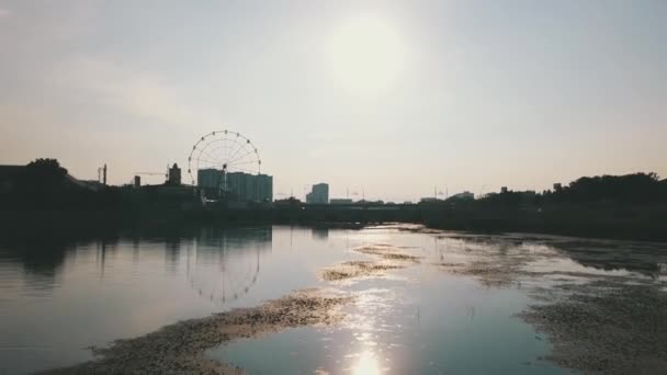 Rússia Vista Pássaro Olho Drone Chelyabinsk Paisagem Cidade Russa Voando — Vídeo de Stock