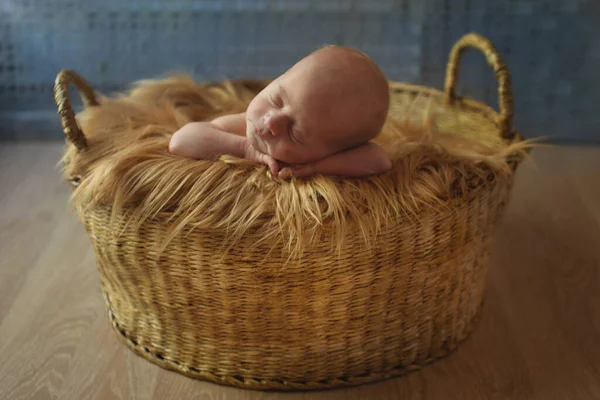 Portret Van Pasgeboren Baby Gezicht Van Klein Kind — Stockfoto