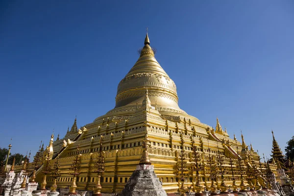 Παγόδα Shwezigon Shwezigon Paya Είναι Ένα Βουδιστικό Ναό Που Βρίσκεται — Φωτογραφία Αρχείου