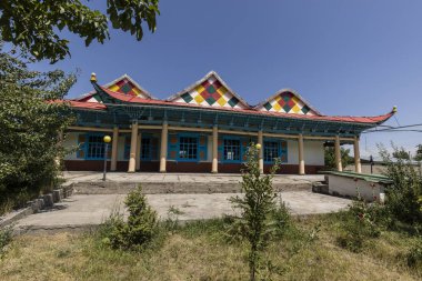 Eski ahşap Dungan cami Karakol, Kırgızistan 