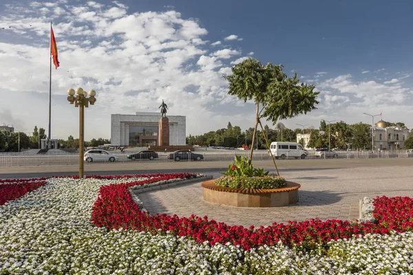 Bishkek Kyrgyzstan Augustus 2018 Ala Ook Vierkant Bisjkek Voorheen Froenze — Stockfoto