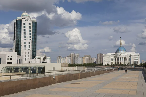 Astana Kazajstán Agosto 2018 Barrio Negocios Con Casas Ministerios Modernas — Foto de Stock