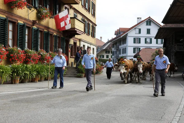 Sumiswald Suisse Septembre 2018 Défilé Dans Village Sumiswald Dans Canton — Photo