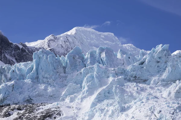 Glaciar Color Azul Fiordo Drygalski Georgia Del Sur Antártida —  Fotos de Stock
