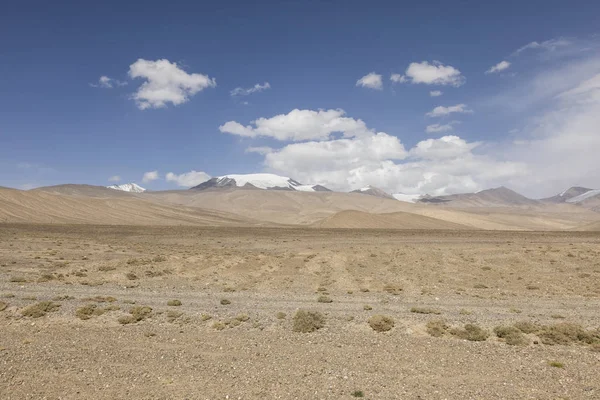 Paisaje Desértico Largo Famosa Autopista Pamir Tayikistán — Foto de Stock