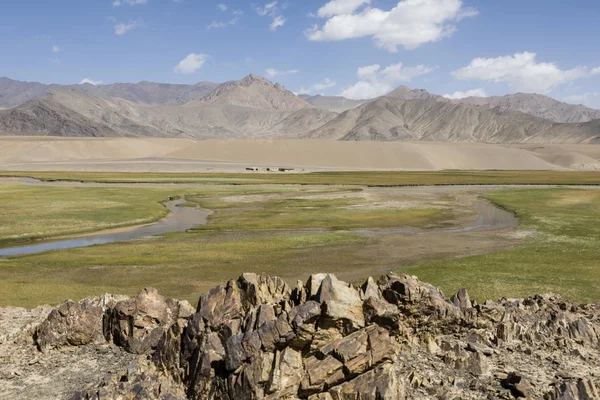 Τοπίο Της Pamir Βουνά Στην Περιοχή Του Murghab Στο Τατζικιστάν — Φωτογραφία Αρχείου