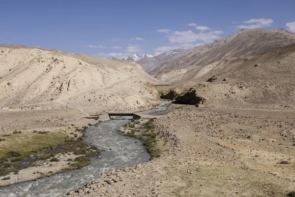 Pamir Ποτάμι Στα Pamir Βουνά Στα Σύνορα Μεταξύ Τατζικιστάν Αριστερή — Φωτογραφία Αρχείου