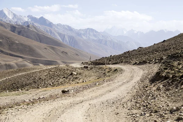 Carretera Pamir Paisaje Desértico Las Montañas Pamir Tayikistán Afganistán Está — Foto de Stock