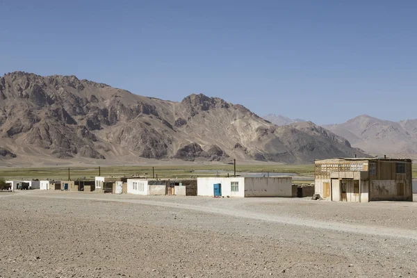 Murghab Tadjikistan Août 2018 Bâtiments Résidentiels Juste Extérieur Murghab Sur — Photo