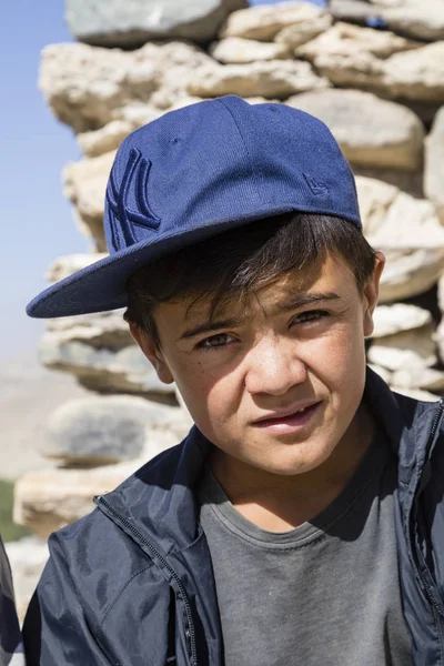 Vrang Tadżykistan 2018 Sierpnia Portret Chłopca Vrang Doliny Wakhan Tadżykistanie — Zdjęcie stockowe