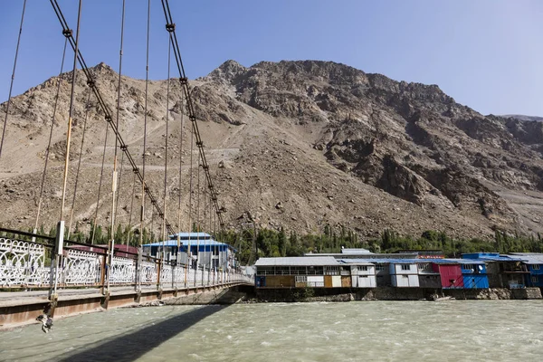 Khorog Tayikistán Agosto 2018 Puente Sobre Río Gunt Khorog Tayikistán — Foto de Stock