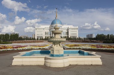 Astana, Kazakistan, 2 Ağustos 2018: Residence Kazakistan Ak Orda Astana, Kazakistan cumhurbaşkanı.